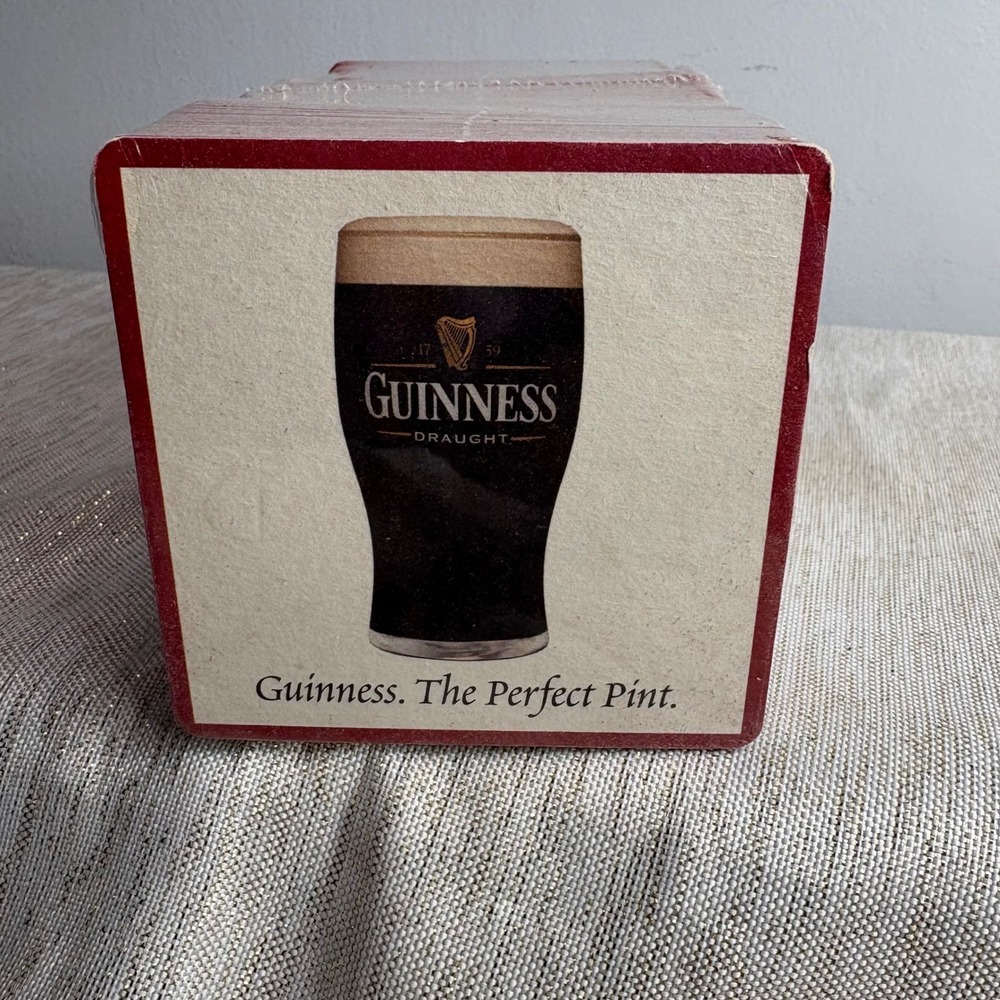Set of New Guinness Draught Beer Coasters Perfect Pint Design Cardboard